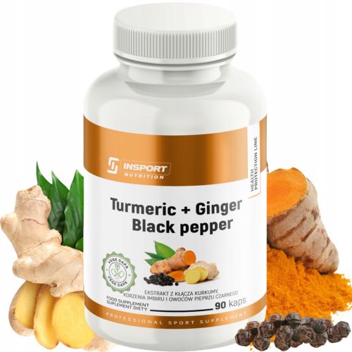 Insport Nutrition Kurkuma + Ingwer + Schwarzer Pfeffer: Pflanzenextrakt Kapseln