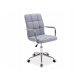  Grauer Drehsessel Q022 Stoffstuhl