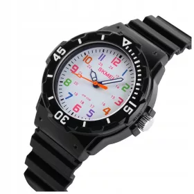  Kinderuhr - Skmei analog, klares Zifferblatt