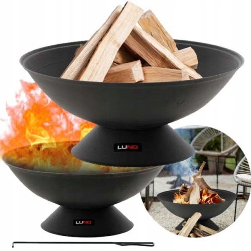  Garten Gusseisen Feuer Hitze 56 cm für Lagerfeuer Grill Kessel schwarz