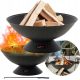  Garten Gusseisen Feuer Hitze 56 cm für Lagerfeuer Grill Kessel schwarz