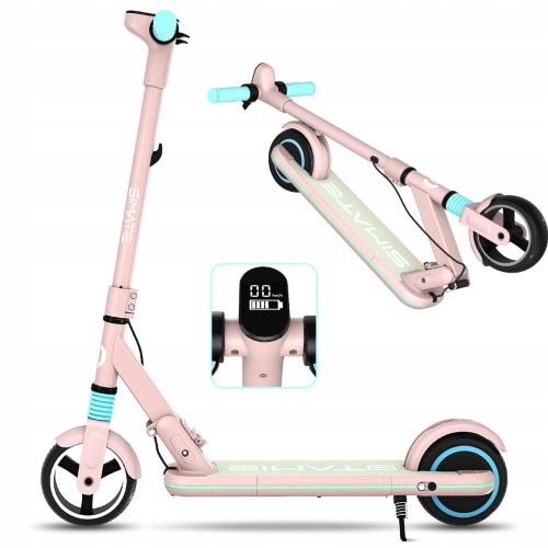  Junge/Mädchen Elektroroller für Kinder SIMATE S3 130W rosa