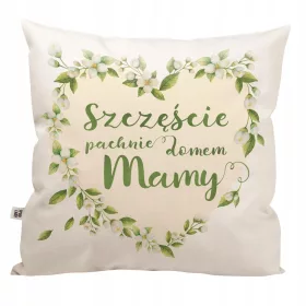    Kissenbezug „Glück riecht nach Mamas Haus“ zum Muttertag