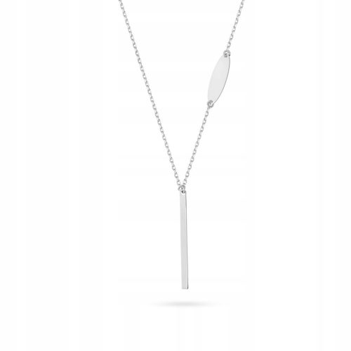  SILBERNE HALSKETTE Damenkette pr. 925-Krawatte mit einem Belka-Stick