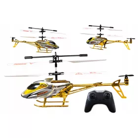    Ferngesteuerter RC-HUBSCHRAUBER mit Fernbedienung, LED-Drohne, goldfarben