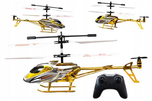  Ferngesteuerter RC-HUBSCHRAUBER mit Fernbedienung, LED-Drohne, goldfarben