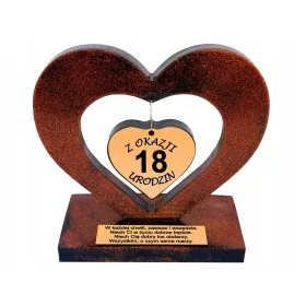    Herz zum 18. 30. 40. 50. 60. 70. 80. Geburtstag, Statuette, Geschenk mit Gravur