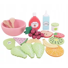    Holz-Salat-Set für Kinder, Salatschüssel, Montessori-Zubehör