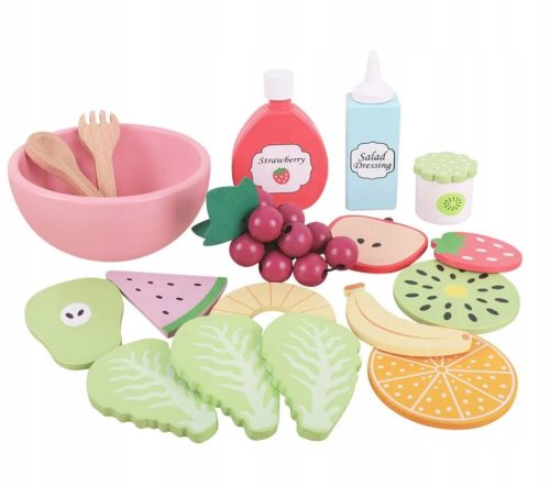  Holz-Salat-Set für Kinder, Salatschüssel, Montessori-Zubehör