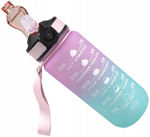  MOTIVIERENDE TRAININGSWASSERFLASCHE MIT MIOWI-STROHHALMHOH 600 ML