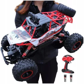   GROSSES OFF-ROAD-RC-RC-AUTO AUS METALL4x4 LED FÜR KINDERGESCHENK + Energizer AA-Alkalibatterie (R6) 2 Stk.