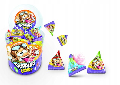 Johny Bee Knisterpulver-Pyramiden, Brausebonbon-Geschmack, 100 Stück