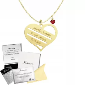    Goldkette für Mutter, Herz, Babyname, Silber 925, Gravur, Widmung