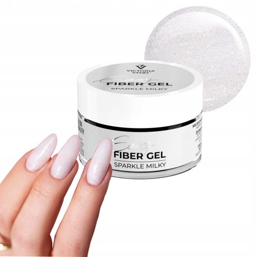  VICTORIA VYNN EASY FIBER GEL AUFBAUGEL MIT SPARKLE MILCH MICROFIBER 50 ml