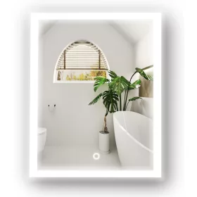  LED-WANDSPIEGEL 60x100cm MIT TOUCH-SCHALTER