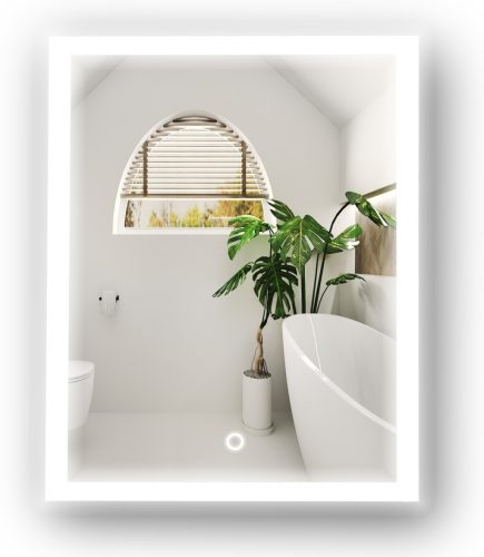  LED-WANDSPIEGEL 60x100cm MIT TOUCH-SCHALTER