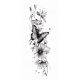  MEHRTÄGIGE LANGLEBIGE FEIERTAGS-TATTOO FÜR DAMEN SOMMERBLUME SCHMETTERLING XL