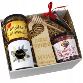    SET FÜR MUTTER GESCHENK MUTTERTAGBECHER HONIG SÜßIGKEITEN MAMA VIELE DESIGNS