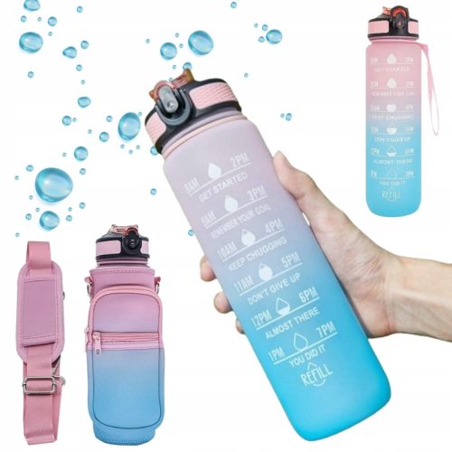  MOTIVIERENDE WASSERFLASCHE TRITAN FIT SPORTFLASCHE 900 ml ABDECKUNG