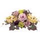  Eine Dekoration, ein Blumenstrauß im Topf, für ein Friedhofsgrab