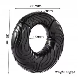    Plug Tunnel Ethno Tribal Hänger Gewicht Kreis Clicker Ohrring schwarz