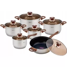  Kinghoff Jumbo-Töpfe-Set, Edelstahl, 12-tlg.