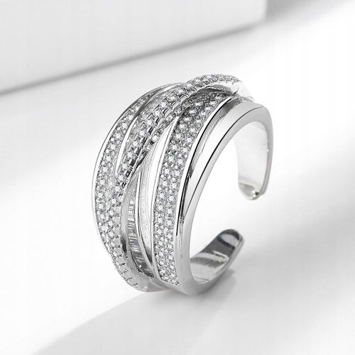 Luxus-Design-Damenring, S925-Silber, 5A-Zirkon