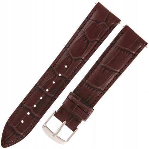  DILOY 424 – Krokodil – 20 mm – DUNKELBRAUN – Lederarmband
