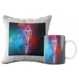    SUPERBECHER + KISSENSET FÜR EINEN CRISTIANO RONALDO-FAN + KOSTENLOSER TEXT