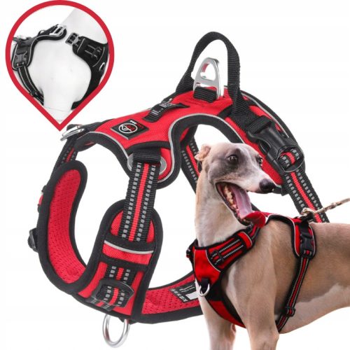  MONTANA Guard-Hundegeschirr STARK massiv PREMIUM Lalazoo rot M
