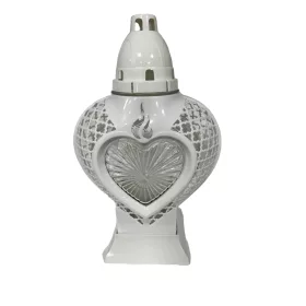  Glamourkerze, Herz, kunstvolles Rattan, moderne Glaskapelle