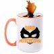  Große Tasse (440 ml) Geschenk für einen Motorradfahrer, Supermotorradfahrer + Name 3
