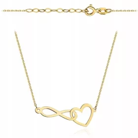  GOLDHALSKETTE 585 CELEBRITY INFINITY HEART M.JOPEK