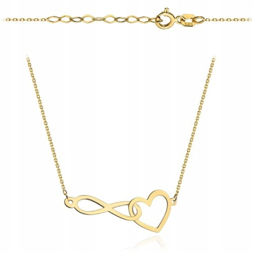  GOLDHALSKETTE 585 CELEBRITY INFINITY HEART M.JOPEK