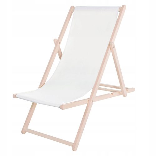  Springos Liegestuhl DC0010 OXFORD33 weißes Holz