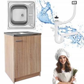    Stamar Eiche Sonoma Küchenschrank 60 x 60 x 82 cm Frontfarbe: Sonoma Eiche