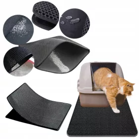    GROSSE MATTE, KATZENToilettenmatte, Streu, XL-Teppich, 65x45cm