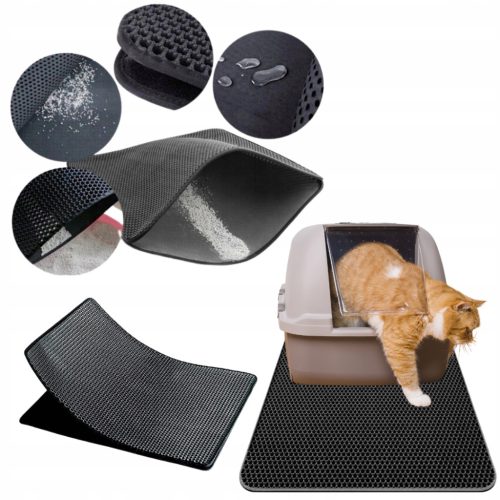  GROSSE MATTE, KATZENToilettenmatte, Streu, XL-Teppich, 65x45cm