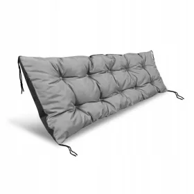    Gestepptes Gartenkissen für Hollywoodschaukel 150x50cm grau AIO FACTORY