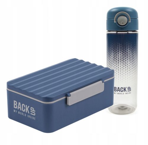  Backup-Wasserflasche 600 ml + Lunchbox mit beweglichem Fach Backup C58 Marineblau Derform