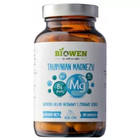   Biowen Magnesium Taurat mit Vitamin B6 - Unterstützt Energie und Muskeln, 100 vegane Kapseln