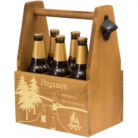  BIERTRÄGER BIERKISTE MIT GRAVUR WyrobyDięcioł