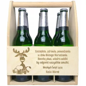  Bierkiste Geschenk Weihnachtsmann Gravur