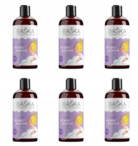 BAŚKA Brombeer Duschgel 500ml mit Vitaminen und Antioxidantien - 6 Stück