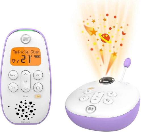  BT weißer elektronischer Babyphone + Selbstklebender Aufkleber mit dem Droppx-Logo