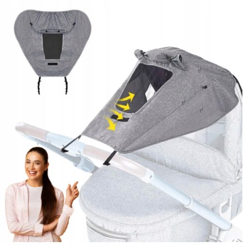  Regenschirm für einen Kinderwagen, WASSERDICHTE ABDECKUNG FÜR EINEN KINDERWAGEN, 69 cm, grau