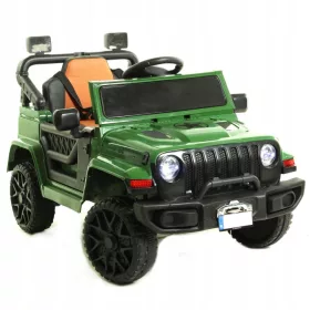   Batteriebetriebenes Auto für Kinder 4x4 Lederfernbedienung CAR-JSX-1-GREEN