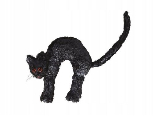  DEKO SCHWARZE KATZE KATZE KATZE 23 X 22 CM HALLOWEEN