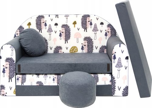  Welox Sofa 2019 100 x 170 cm Stoff in Grautönen