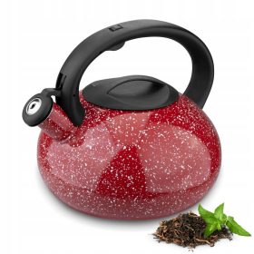  Traditioneller Stahlkessel Tadar 2,5 l, Rottöne